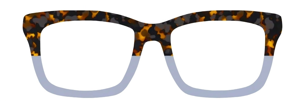 Amber Tort Split to Gray (Semi-Translucent)