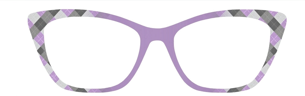 Jules Lavender & Gray Argyle Vertical Fade