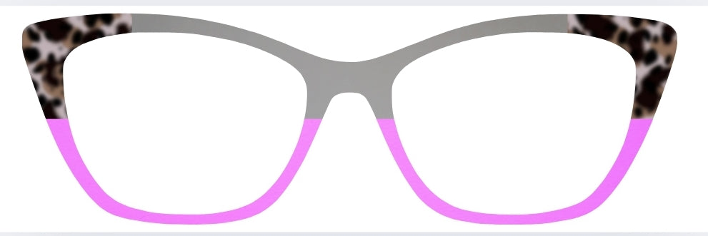 Leopard Tort Corners Gray/Pink Split