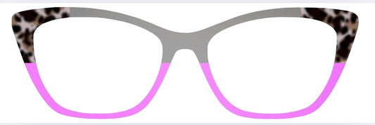 Leopard Tort Corners Gray/Pink Split