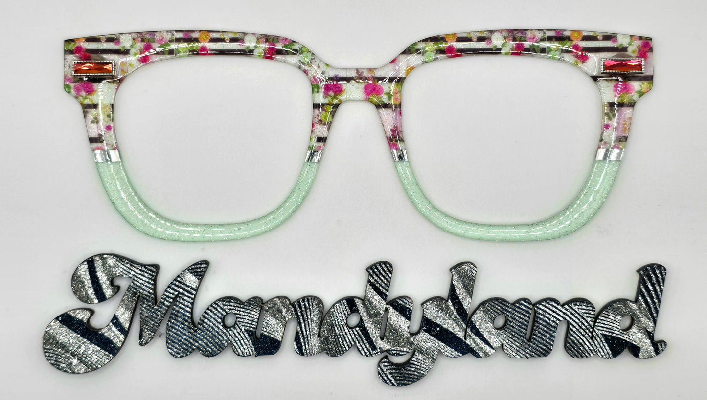 The Kensington Split to Mint Green (shown with Silver Foil & Embellishments)