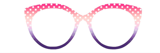 The Coral to Lilac Gradient Polka Dot (Pair Dupe)