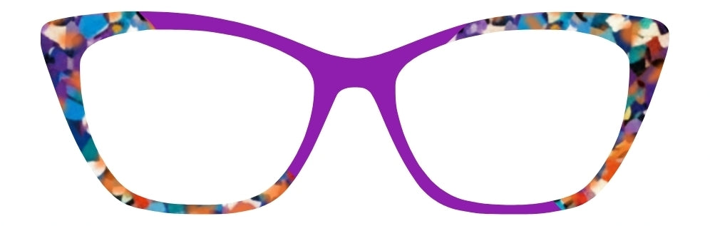 Diagonal Purple Stripe Tort (Semi-Translucent)