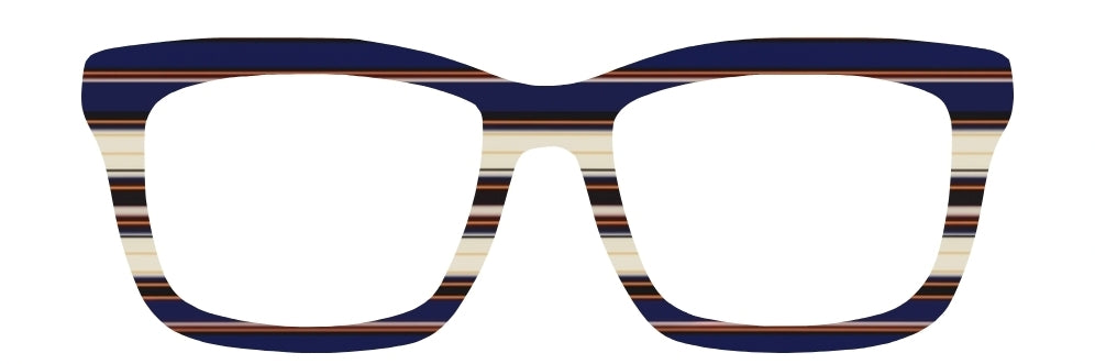 Navy & Cream Thin Stripes