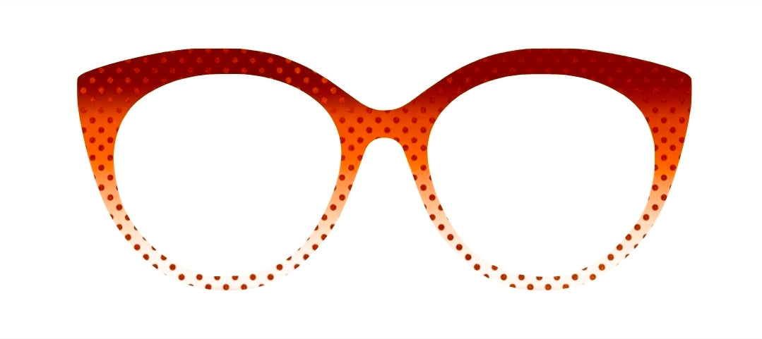 The Inferno Orange Gradient Crystal Polka Dots (Pair Inspo)
